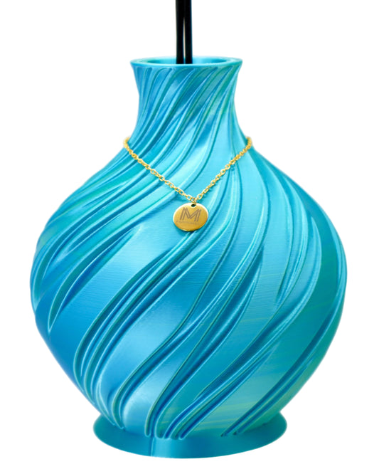 DIFFUSORE VASO BICOLORE AZZURRO & VERDE ACQUA MARINA