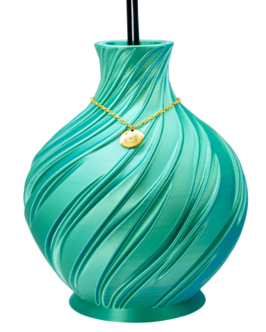 DIFFUSORE VASO BICOLORE AZZURRO & VERDE ACQUA MARINA