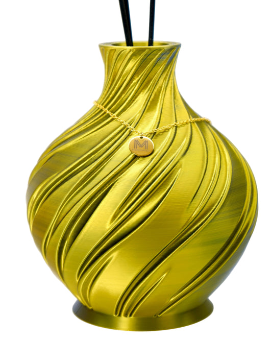 DIFFUSORE VASO BICOLORE ORO & NERO