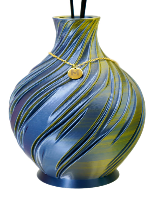 DIFFUSORE VASO BICOLORE ORO & NERO